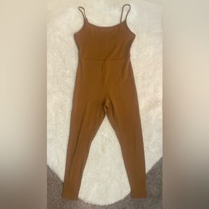 Wild Fable Ribbed Leggings One Piece Jumpsuit Orange Spaghetti Strap Size XL